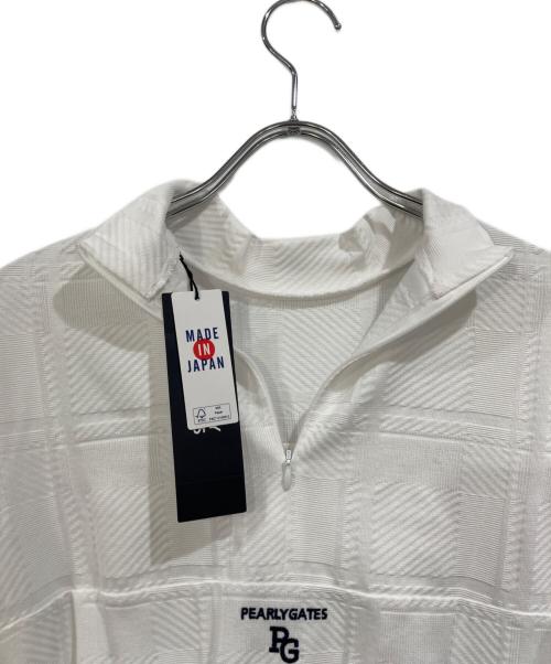 PEARLY GATES（パーリーゲイツ）PEARLY GATES (パーリーゲイツ) モックネックワンピース ホワイトの古着・服飾アイテム