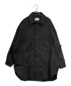 maison kitsuneメゾンキツネ）の古着「FULLY LINED TWO POCKETS OVERSHI」｜ブラック