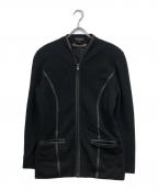 GUCCIグッチ）の古着「パイピングニットジャケット」｜ブラック