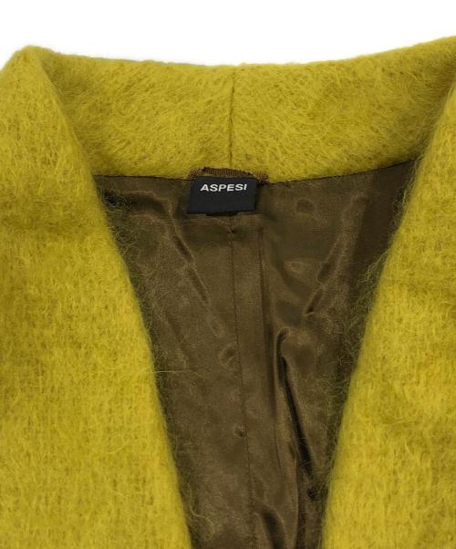ASPESI（アスペジ）ASPESI (アスペジ) モヘヤシャギージャケット イエロー サイズ:SIZE 40の古着・服飾アイテム