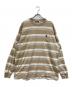 A BATHING APE（アベイシングエイプ）の古着「STRIPE ONE POINT RELAXED FIT POCKET LS TEE」｜ベージュ