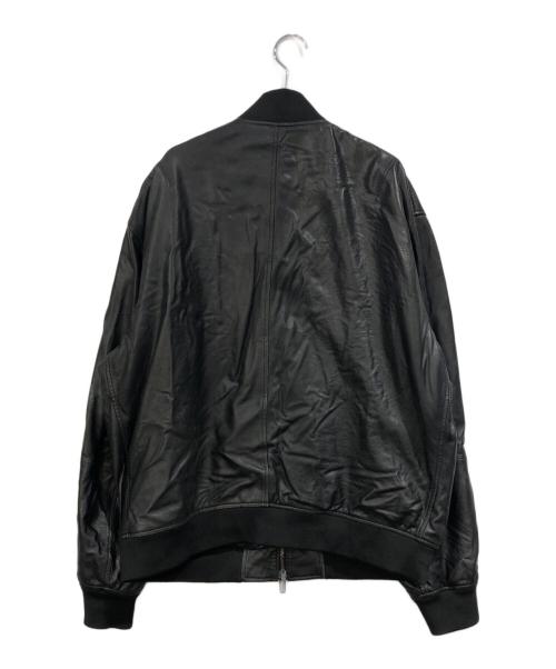 EMPORIO ARMANI（エンポリオ アルマーニ）EMPORIO ARMANI (エンポリオ アルマーニ) レザーボンバージャケット ブラック サイズ:-の古着・服飾アイテム