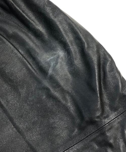 EMPORIO ARMANI（エンポリオ アルマーニ）EMPORIO ARMANI (エンポリオ アルマーニ) レザーボンバージャケット ブラック サイズ:-の古着・服飾アイテム