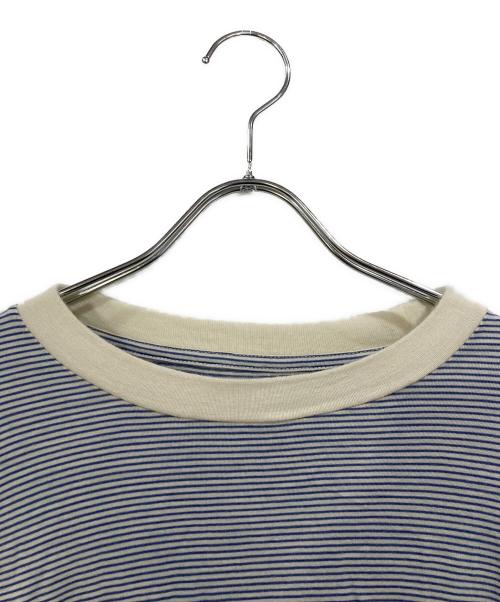 ONC MERINO（オーエヌシーメリノ）ONC MERINO (オーエヌシーメリノ) メリノウールボーダーカットソー スカイブルー サイズ:SIZE Freeの古着・服飾アイテム