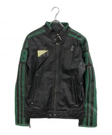 DIESEL（ディーゼル）の古着「レーシングジャケット」｜ブラック×グリーン