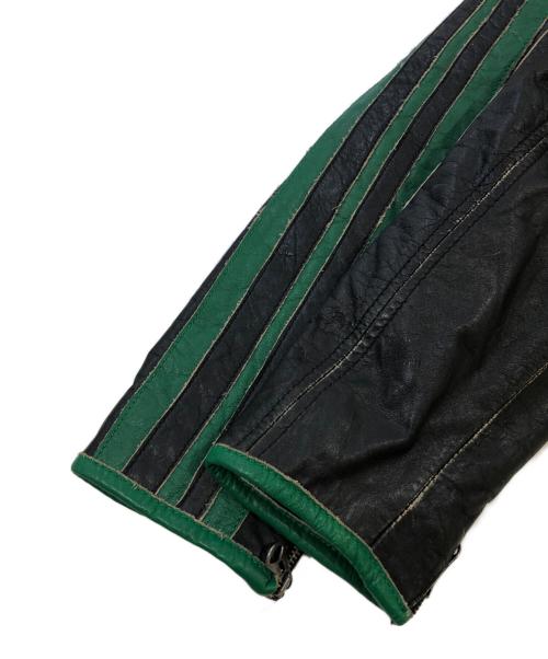 DIESEL（ディーゼル）DIESEL (ディーゼル) レーシングジャケット ブラック×グリーン サイズ:SIZE XLの古着・服飾アイテム