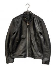 Schott（ショット）の古着「SHEEP LEATHER 70’S シングル ライダースジャケット」｜ブラック