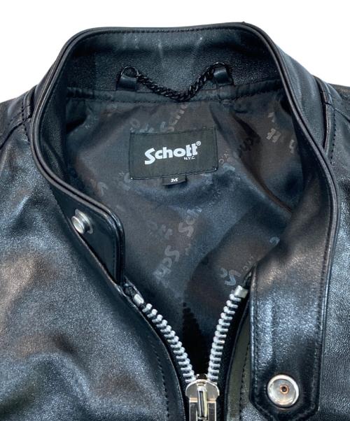 Schott（ショット）Schott (ショット) SHEEP LEATHER 70’S シングル ライダースジャケット ブラック サイズ:SIZE Mの古着・服飾アイテム