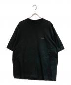 ENNOYエンノイ）の古着「ラバーロゴ クルーネック Tシャツ」｜ブラック