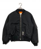 stussyステューシー）の古着「BUILT REVERSIBLE BOMBER JACKET」｜ブラック