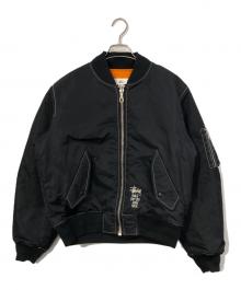 stussy（ステューシー）の古着「BUILT REVERSIBLE BOMBER JACKET」｜ブラック
