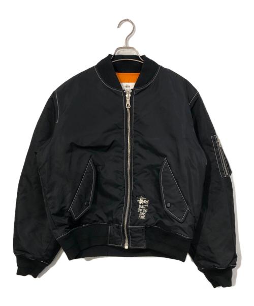 stussy（ステューシー）stussy (ステューシー) BUILT REVERSIBLE BOMBER JACKET ブラック サイズ:SIZE Sの古着・服飾アイテム