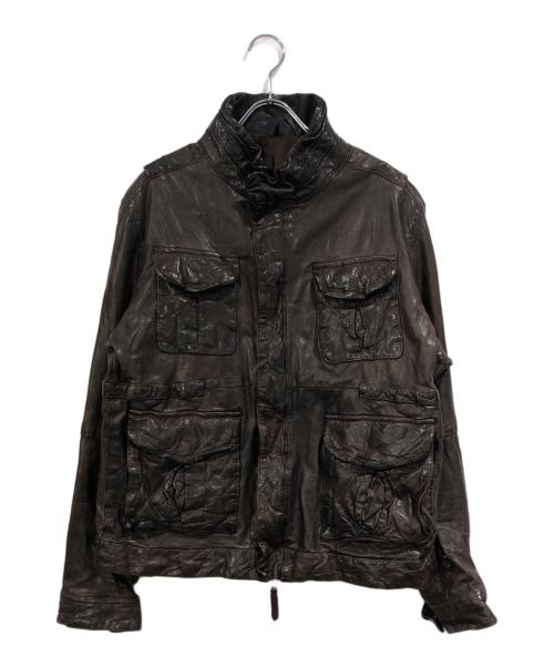 DESIGNWORKS（デザインワークス）DESIGNWORKS (デザインワークス) レザージャケット ブラウン サイズ:SIZE 50の古着・服飾アイテム