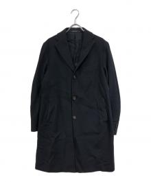 TAGLIATORE（タリアトーレ）の古着「ウールカシミアフランネルソリッドチェスターフィールドコート」｜ネイビー