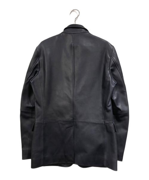 Calvin Klein（カルバンクライン）Calvin Klein (カルバンクライン) ベジタブルラム レザージャケット ネイビー サイズ:SIZE 34の古着・服飾アイテム