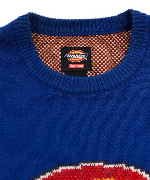 Dickies（ディッキーズ）Dickies (ディッキーズ) Supreme (シュプリーム) コラボニット ブルー サイズ:SIZE XLの古着・服飾アイテム