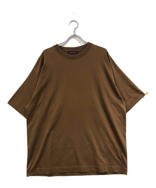 CABAN（キャバン）CABaN (キャバン) コットン ドロップショルダークルーネックプルオーバー ブラウン サイズ:Mの古着・服飾アイテム
