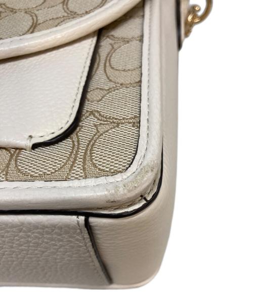 COACH（コーチ）COACH (コーチ) シグネチャーロニークロスボディーバッグ ベージュの古着・服飾アイテム