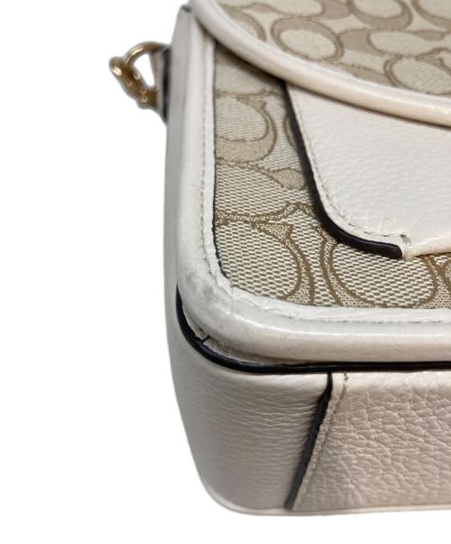 COACH（コーチ）COACH (コーチ) シグネチャーロニークロスボディーバッグ ベージュの古着・服飾アイテム