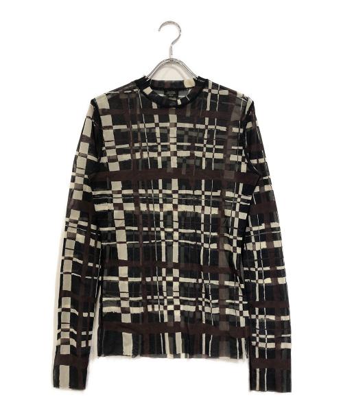 Jean Paul Gaultier homme（ジャンポールゴルチェオム）Jean Paul GAULTIER HOMME (ジャンポールゴルチェオム) パワーネット ブラウン×ブラック サイズ:SIZE 48の古着・服飾アイテム