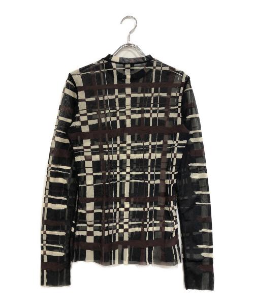 Jean Paul Gaultier homme（ジャンポールゴルチェオム）Jean Paul GAULTIER HOMME (ジャンポールゴルチェオム) パワーネット ブラウン×ブラック サイズ:SIZE 48の古着・服飾アイテム