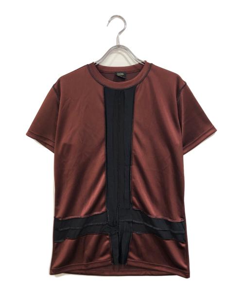 Jean Paul Gaultier homme（ジャンポールゴルチェオム）Jean Paul GAULTIER HOMME (ジャンポールゴルチェオム) インサイドアウト半袖カットソー ブラウン サイズ:SIZE 48の古着・服飾アイテム