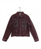 JPG JEANSジェーピージージーンズ）の古着「カットオフデザインデニムジャケット」｜レッド