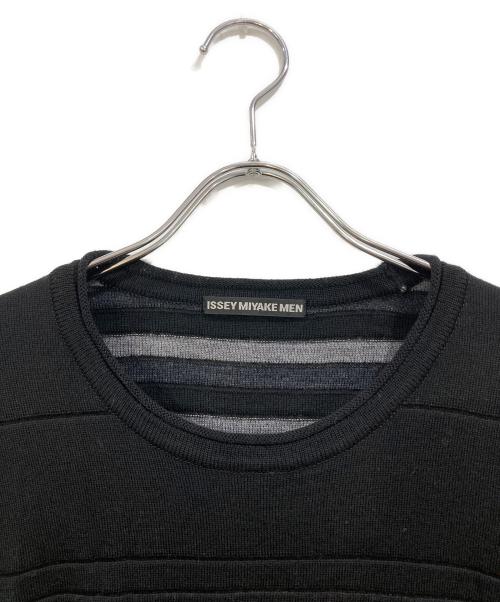ISSEY MIYAKE MEN（イッセイミヤケメン）ISSEY MIYAKE MEN (イッセイミヤケメン) デザインニット ブラック サイズ:SIZE3の古着・服飾アイテム