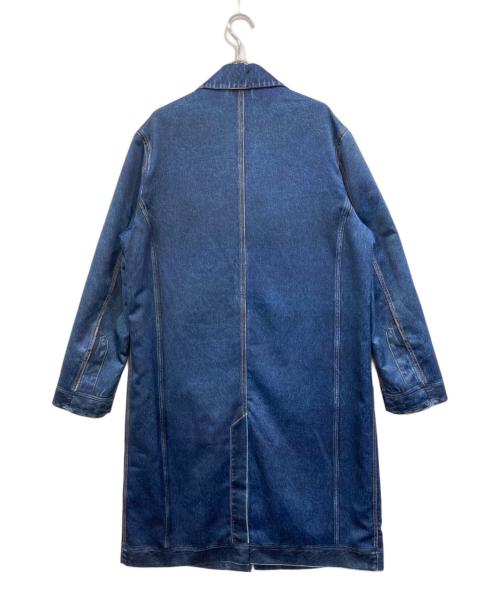 DIESEL（ディーゼル）DIESEL (ディーゼル) デニム転写プリントステンカラーコート インディゴ サイズ:SIZEｘｓの古着・服飾アイテム
