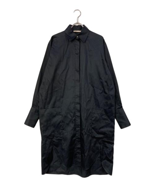 CELINE（セリーヌ）CELINE (セリーヌ) ベルテッドシャツワンピース/コート ネイビー サイズ:SIZE 34の古着・服飾アイテム