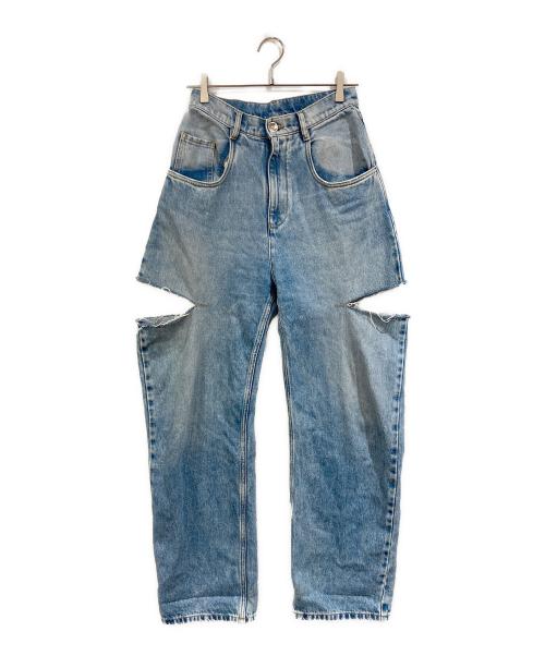 Maison Margiela（メゾンマルジェラ）Maison Margiela (メゾンマルジェラ) スラッシュディテール カットデニム インディゴ サイズ:SIZE 40の古着・服飾アイテム