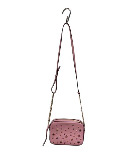 JIMMY CHOO（ジミーチュウ）JIMMY CHOO (ジミーチュウ) LULLABY U/スタッズショルダーバッグ ピンクの古着・服飾アイテム