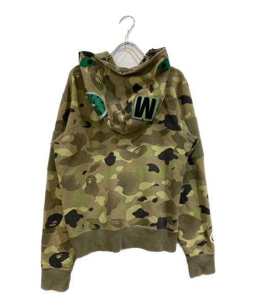A BATHING APE（アベイシングエイプ）A BATHING APE (アベイシングエイプ) グラデーションカモ シャーク パーカー グリーン サイズ:SIZE Sの古着・服飾アイテム