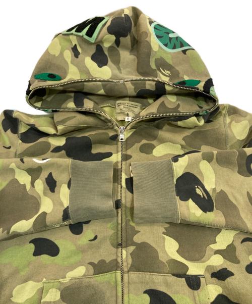 A BATHING APE（アベイシングエイプ）A BATHING APE (アベイシングエイプ) グラデーションカモ シャーク パーカー グリーン サイズ:SIZE Sの古着・服飾アイテム