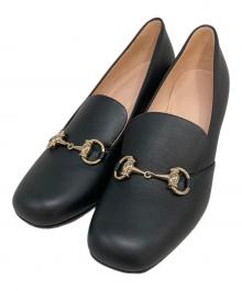 GUCCI（グッチ）の古着「ホースビット ローファー ミドル パンプス」｜ブラック