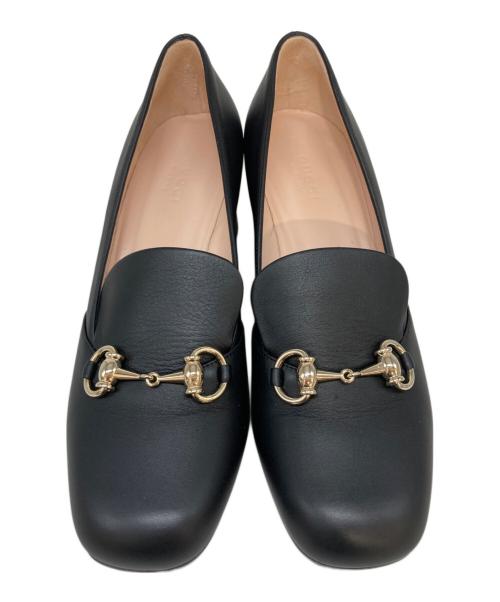 GUCCI（グッチ）GUCCI (グッチ) ホースビット ローファー ミドル パンプス ブラック サイズ:SIZE 37の古着・服飾アイテム