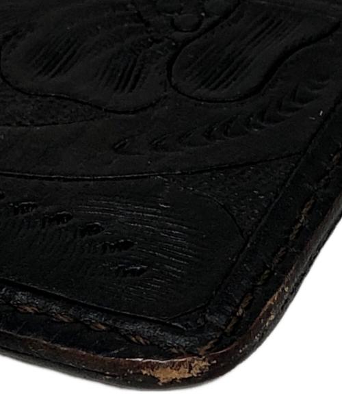 RRL（ダブルアールエル）RRL (ダブルアールエル) レザーカードケース ブラックの古着・服飾アイテム