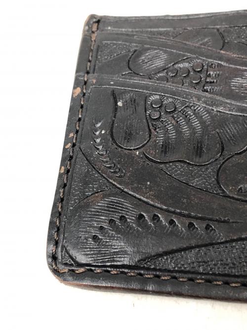 RRL（ダブルアールエル）RRL (ダブルアールエル) レザーカードケース ブラックの古着・服飾アイテム