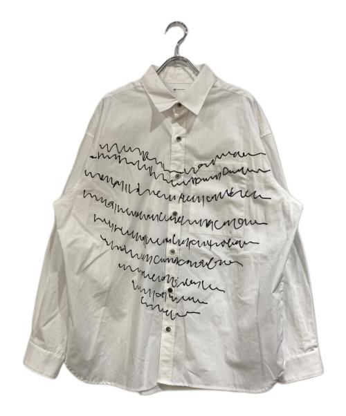 HERALBONY（ヘラルボニー）heralbony (ヘラルボニー) レギュラーカラーシャツ「heart-mm2024」 ホワイト サイズ:SIZE Lの古着・服飾アイテム