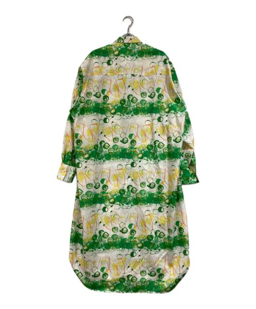 HERALBONY（ヘラルボニー）HERALBONY (ヘラルボニー) シャツワンピース「タイトル不明」 グリーン サイズ:ＳＩＺＥＦＲＥＥの古着・服飾アイテム