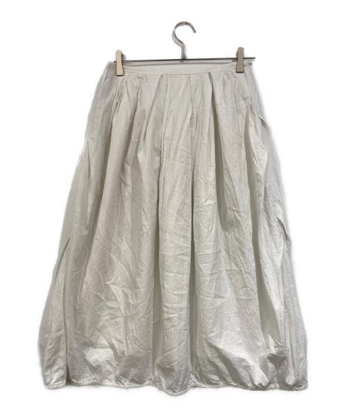 mina perhonen（ミナ ペルホネン）mina perhonen (ミナ ペルホネン) シルクコットンバルーンスカート ホワイト サイズ:ＳＩＺＥ96ｃｍの古着・服飾アイテム