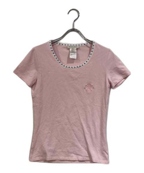 CELINE（セリーヌ）CELINE (セリーヌ) トリオンフロゴTシャツ ピンク サイズ:SIZE Sの古着・服飾アイテム