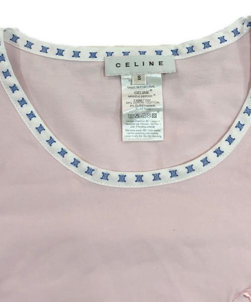 CELINE（セリーヌ）CELINE (セリーヌ) トリオンフロゴTシャツ ピンク サイズ:SIZE Sの古着・服飾アイテム