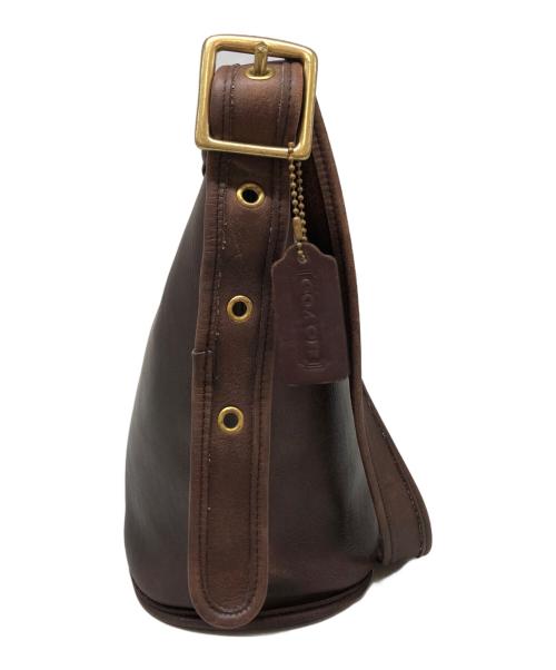 COACH（コーチ）COACH (コーチ) レザーショルダーバッグ ブラウンの古着・服飾アイテム