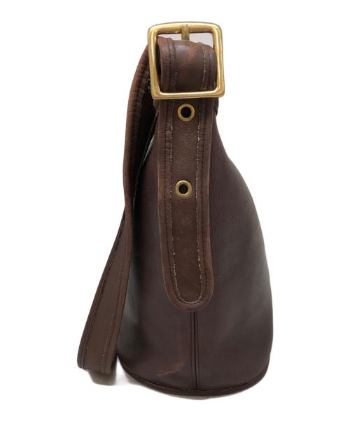 COACH（コーチ）COACH (コーチ) レザーショルダーバッグ ブラウンの古着・服飾アイテム
