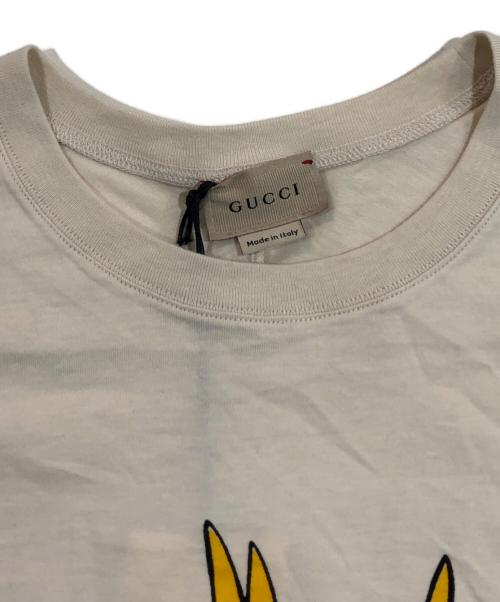 GUCCI（グッチ）GUCCI (グッチ) プリントTシャツ ベージュ サイズ:SIZE 10の古着・服飾アイテム