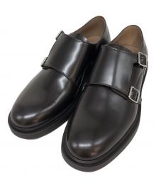 Gianvito Rossi（ジャンヴィト ロッシ）の古着「ダブルモンクレザーシューズ」｜ブラウン