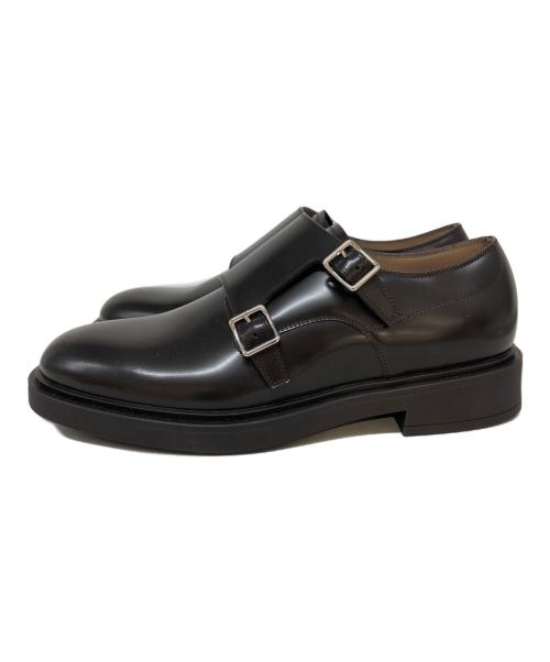 Gianvito Rossi（ジャンヴィト ロッシ）Gianvito Rossi (ジャンヴィト ロッシ) ダブルモンクレザーシューズ ブラウン サイズ:SIZE 40の古着・服飾アイテム