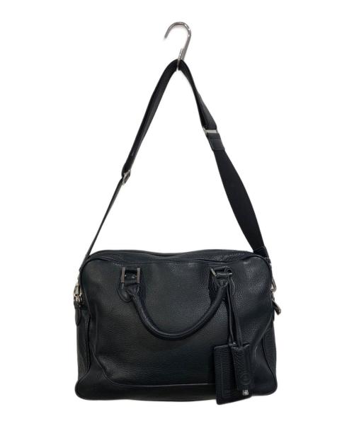 PELLE MORBIDA（ペッレモルビダ）PELLE MORBIDA (ペッレモルビダ) レザービジネスバッグ ネイビーの古着・服飾アイテム