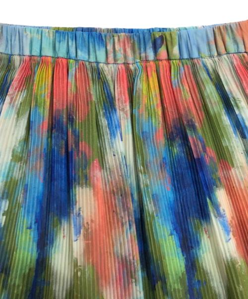 HERALBONY（ヘラルボニー）HERALBONY (ヘラルボニー) レイヤードプリーツスカート「桜」 ブルー×グリーン サイズ:SIZE Sの古着・服飾アイテム